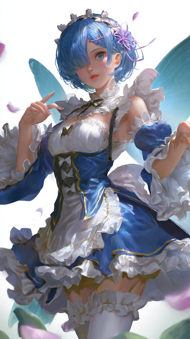 Beautiful Rem Illustration Art of Anime Series Re Zero