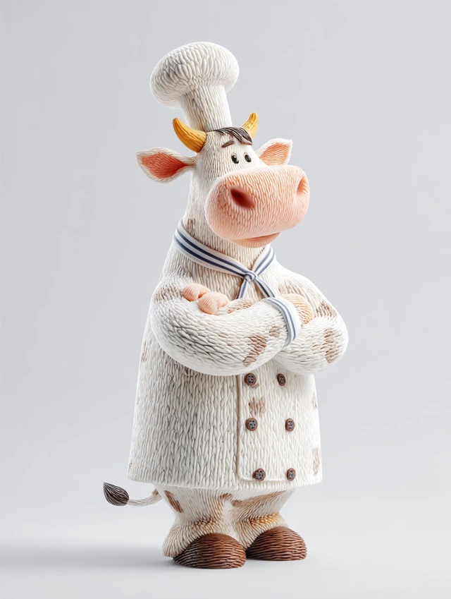 Cute Chef Cow: Animated Character Design