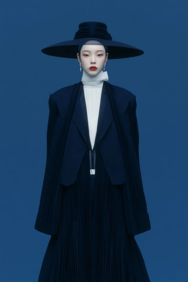 Elegant Korean Woman High Fashion Portrait
