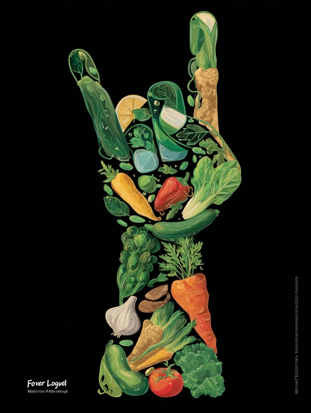 Low Carb Food Rock On TShirt Design