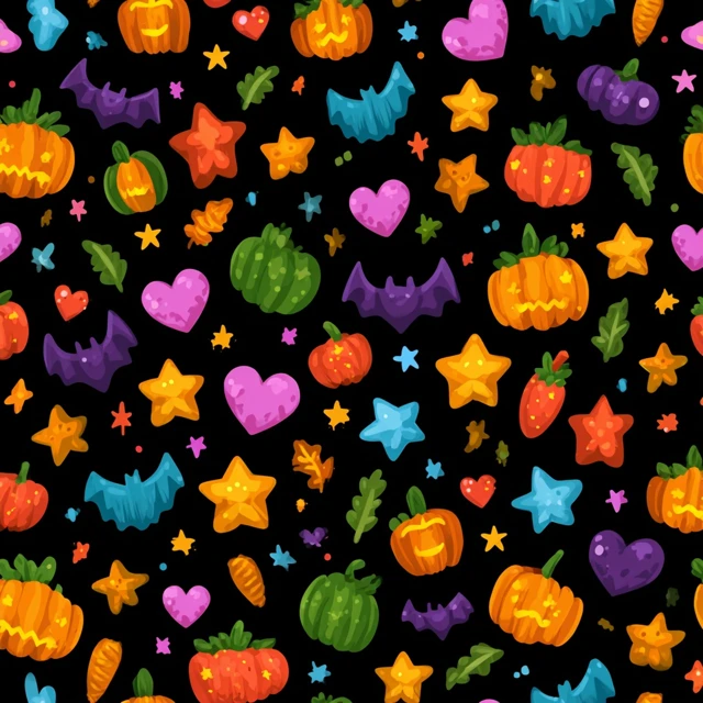 Halloween and Valentines Holiday Pattern