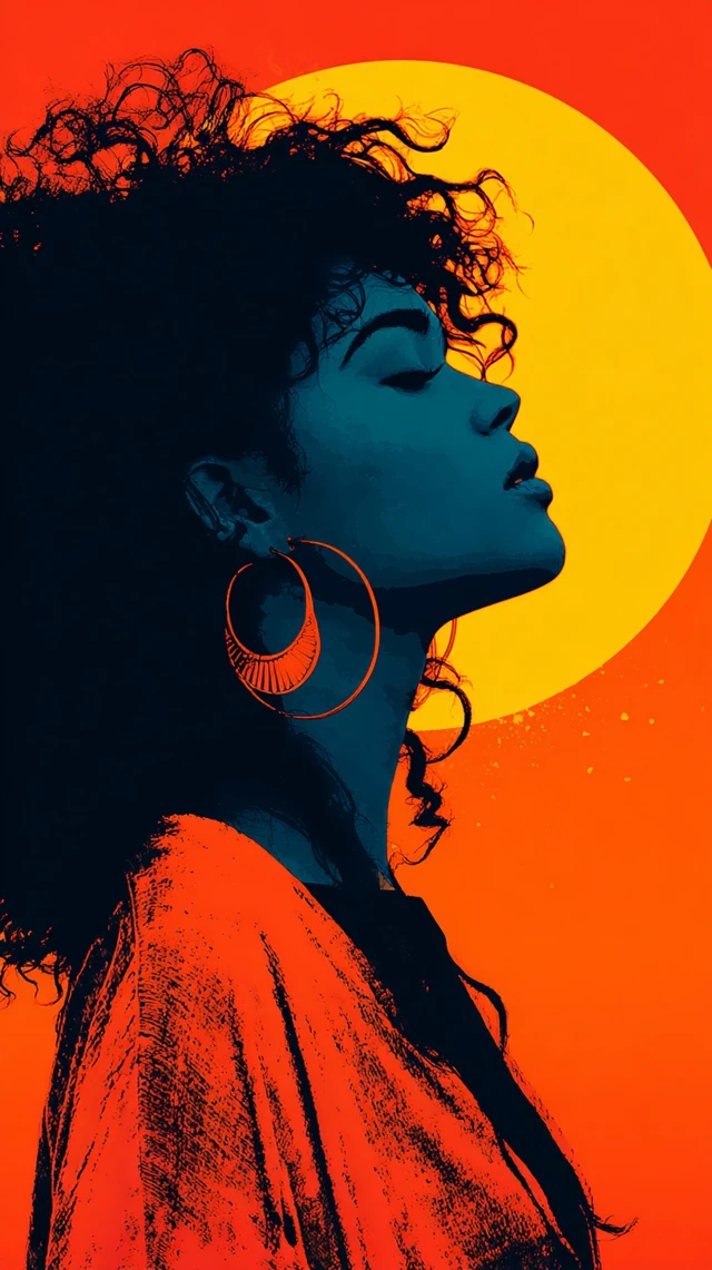 Pop Art Illustration of African American Woman