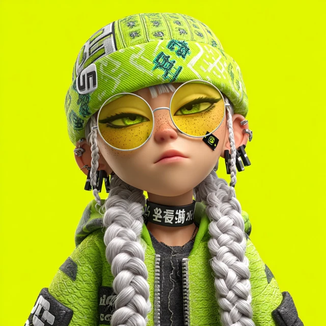 3D Cartoon Punk Character Illustration