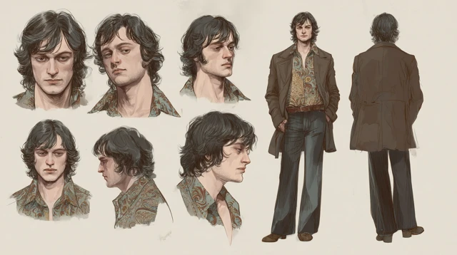 1970s Character Concept Handsome French Man