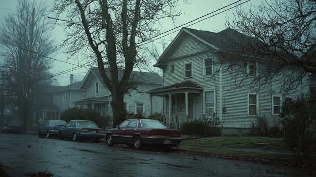 Suburban Horror Cinematic Scene