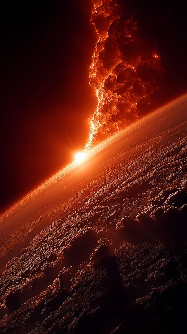 Solar Flare Eruption: Intense Space Art