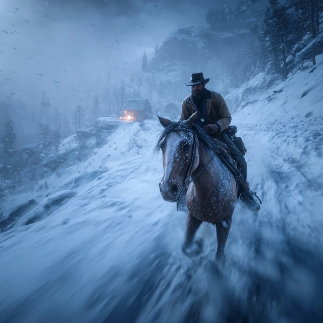 Arthur Morgan Winter Ride Red Dead Redemption 2