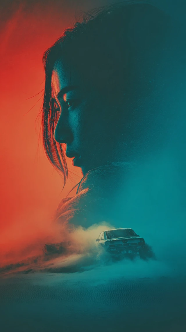 Desert Chase Dramatic Poster Art