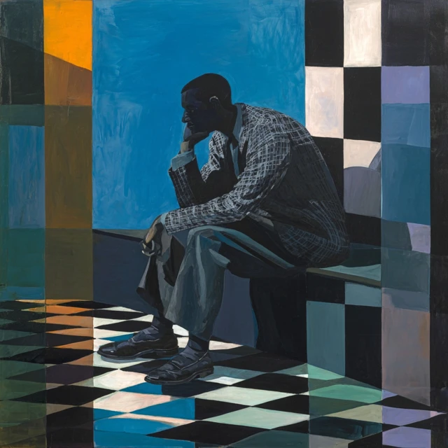 Jacob Lawrence Inspired Painting Loneliness Journey