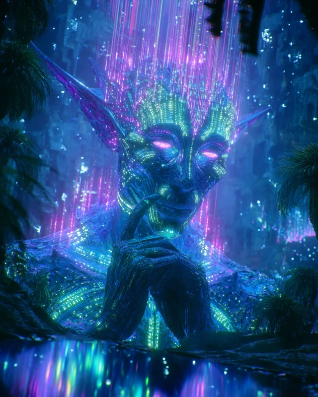 Machine Elf Deity Psychedelic Visuals