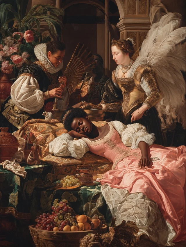 Renaissance Painting of a Black Queen