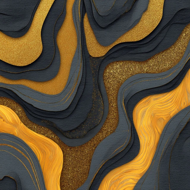 Afrofuturistic Pattern Gold and Dark Design
