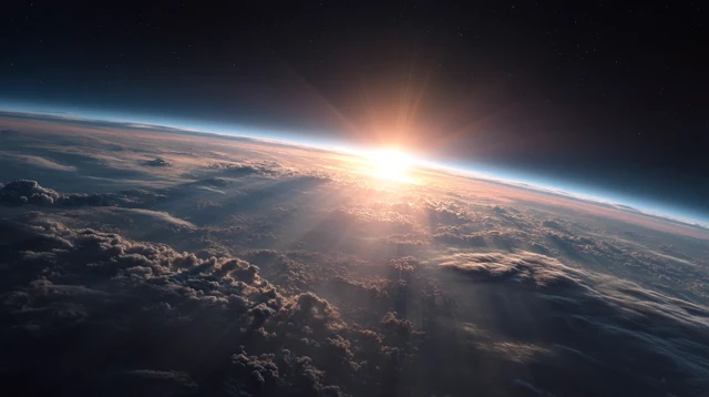 Sunrise Over Earth A Beautiful Space Wallpaper
