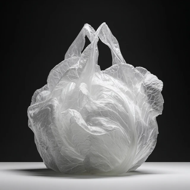 Hyperrealistic Plastic Bag Art Premium Minimalist