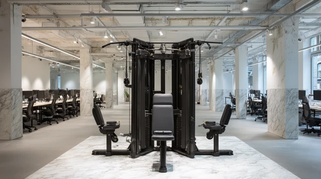 Hybrid Space Office Gym and Art Gallery