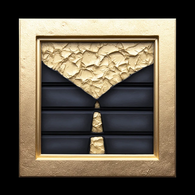 Textured Art Painting with Gold Modern Luxury Style