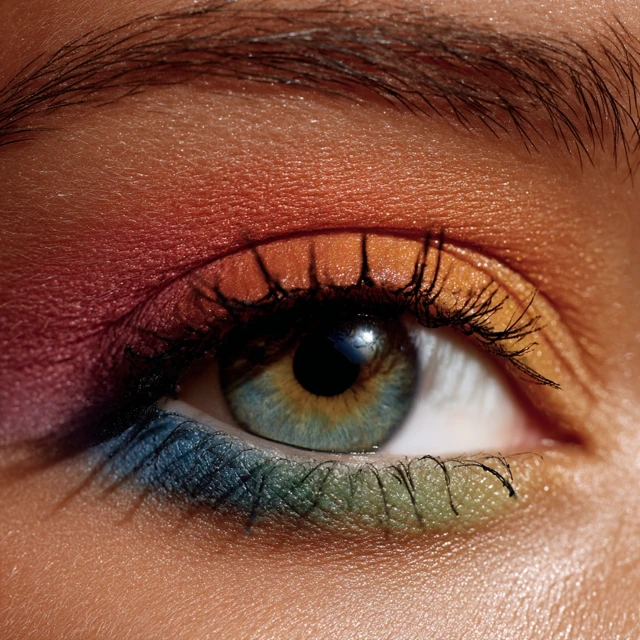 Colorful Eyeshadow Close Up Makeup Tutorial