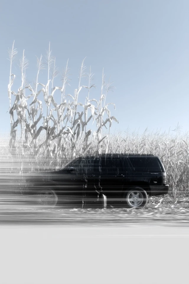Hummer in Cornfield - Interstellar Movie Still