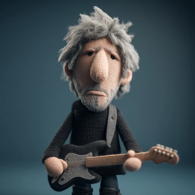 Roger Waters Plush Toy with Guitar