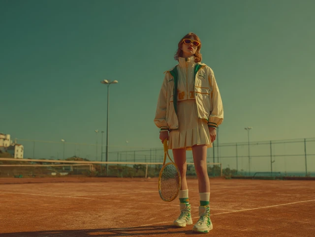 Puma Tennis Collection Fashion Campaign on Court
