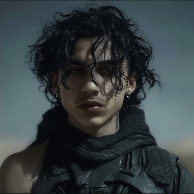 Portrait of a Mysterious Man in the Desert