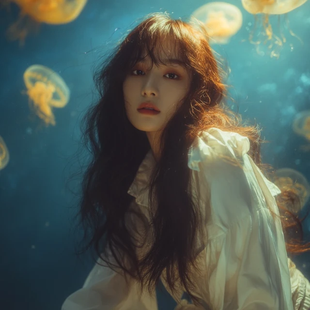 Korean Idol Underwater Dreamy Portrait