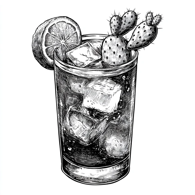 Lemonade Drink with Prickly Pear Icon Vector