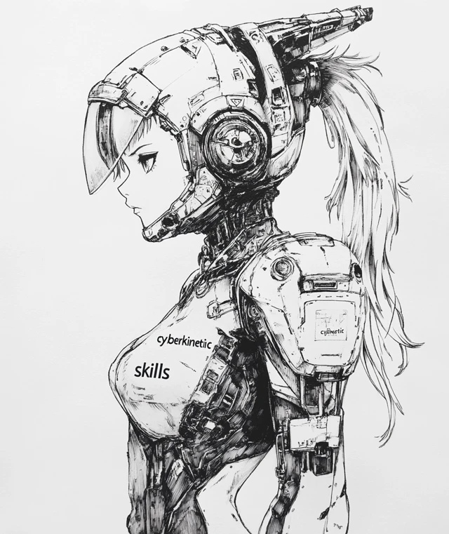 Cyberpunk Anime Female Portrait