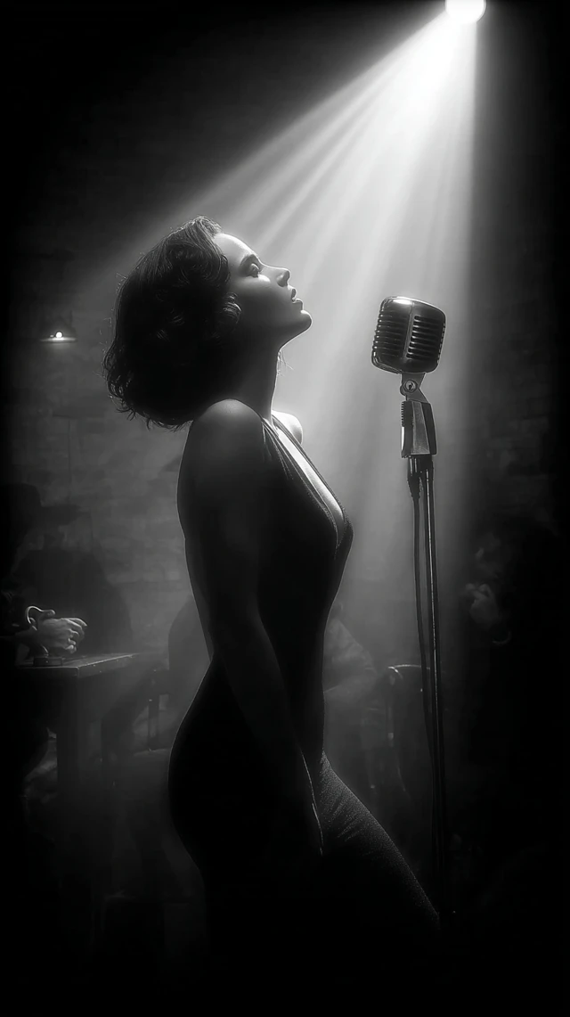 Jazz Singer in a 1930s Jazz Club