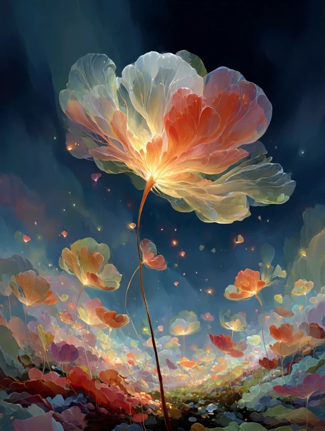 Glowing Organism in a Fantastical Realm