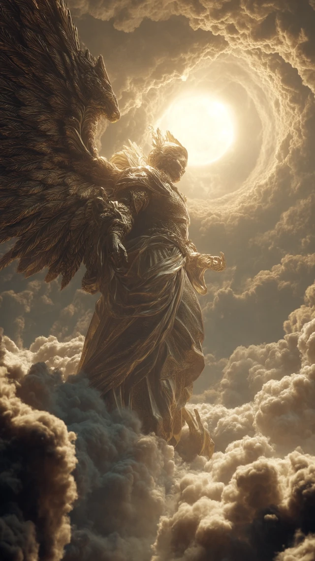 Divine God Above the Clouds Epic Scene