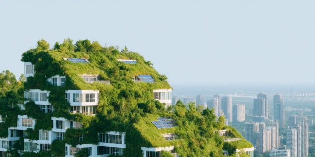 Sustainable Green Rooftop Architecture in City