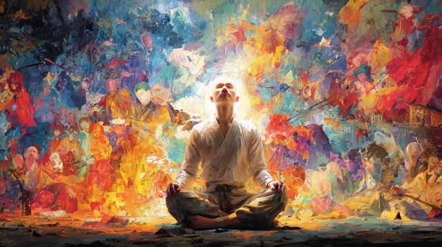 Meditative Man A Surreal Philosophical Image