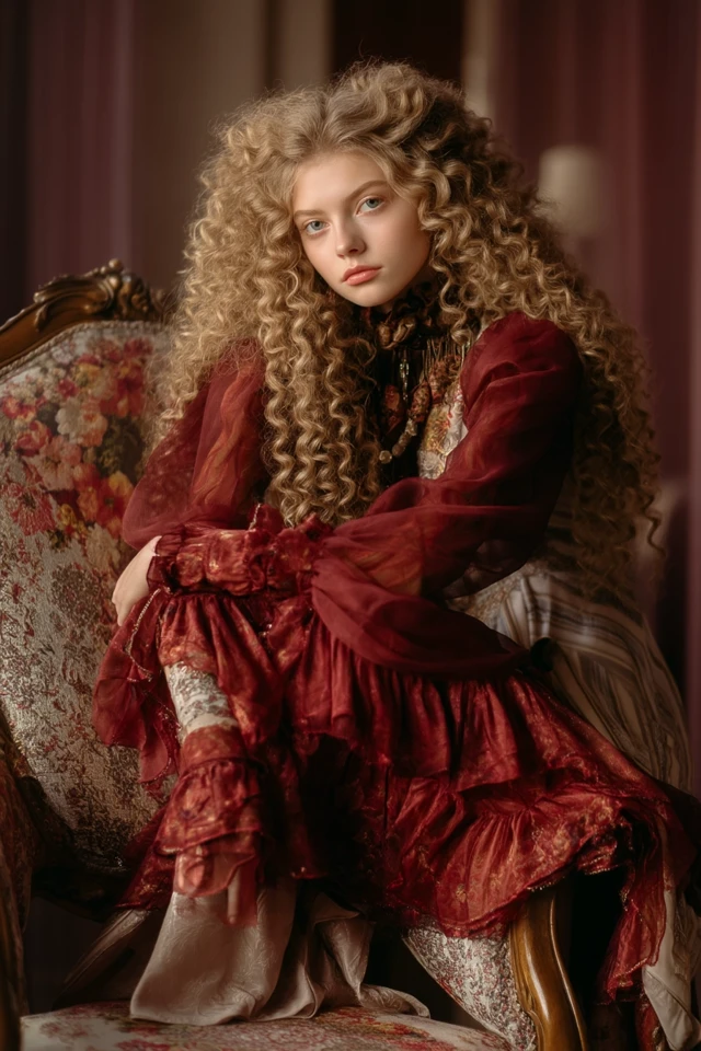 Beautiful Girl Russian Style Editorial Photo