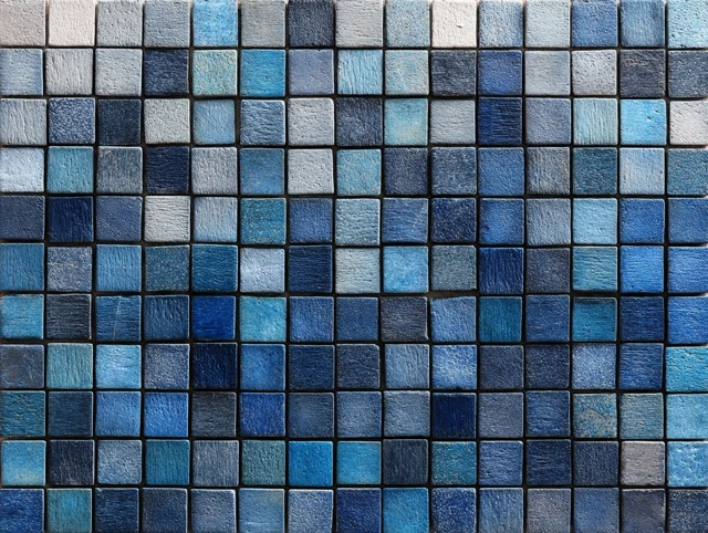 Italian Mosaic Texture with Venetian Blues