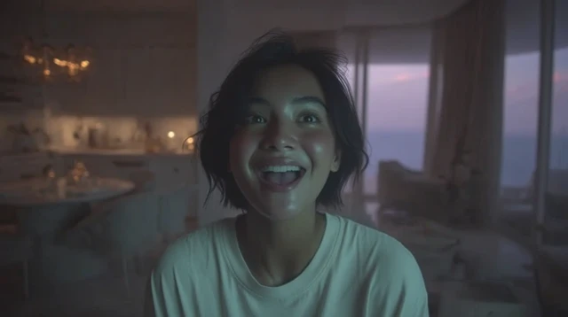 Young Asian Woman in Modern Living Room 2036