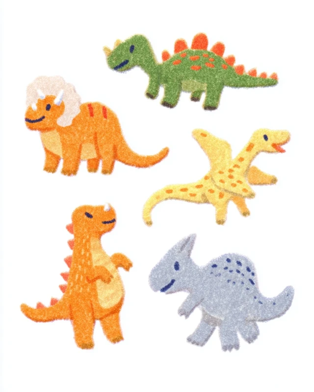 Cute Dinosaur Clipart Watercolor Nursery Art