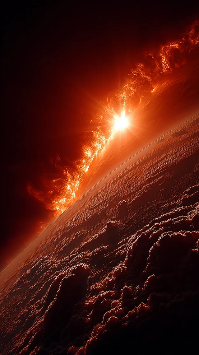 Solar Flare Eruption: Intense Space Art