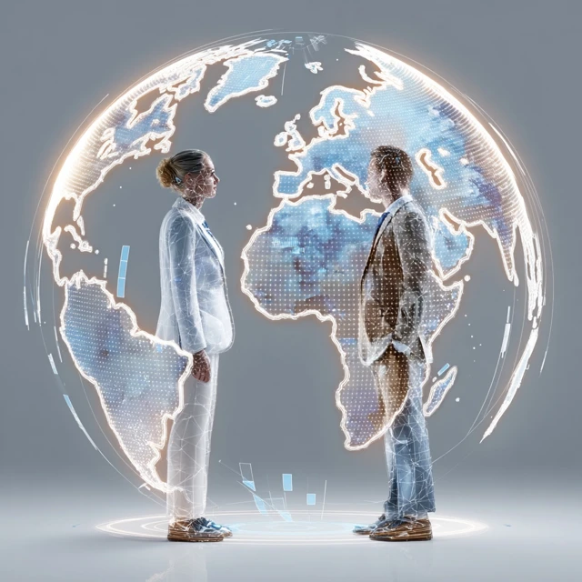Global Trade Negotiation 3D Rendering