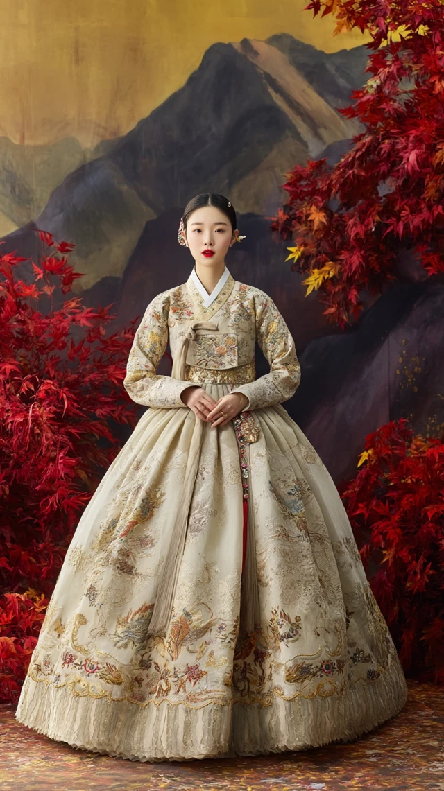 Kpop Idol in Royal Hanbok Korean Fashion Editorial