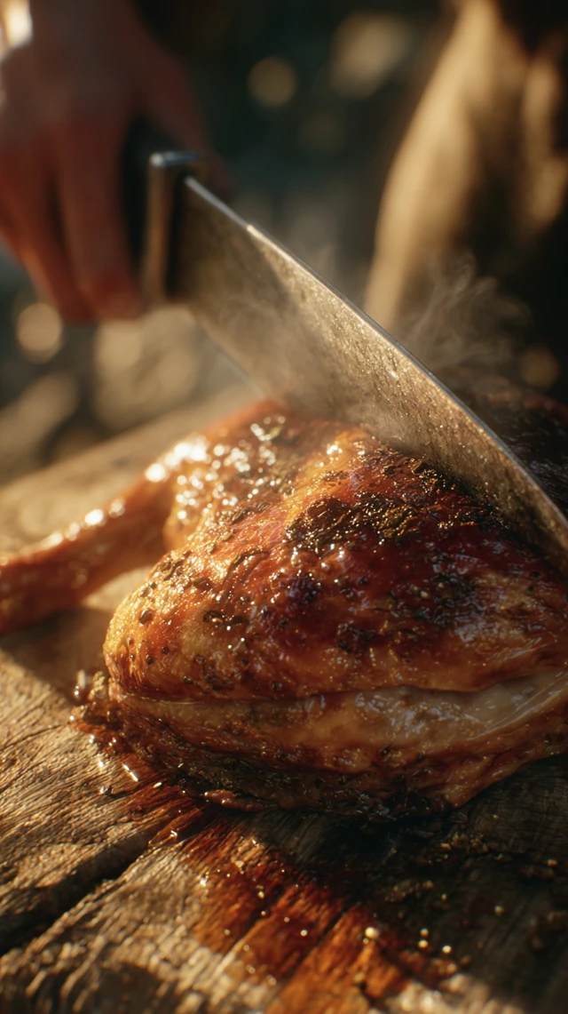 Roasted Chicken Slice Close Up Food Photography