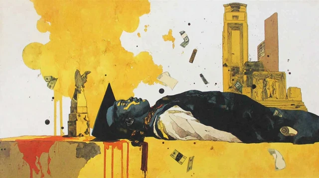 College Graduation Abstract Painting: Success and Achievement