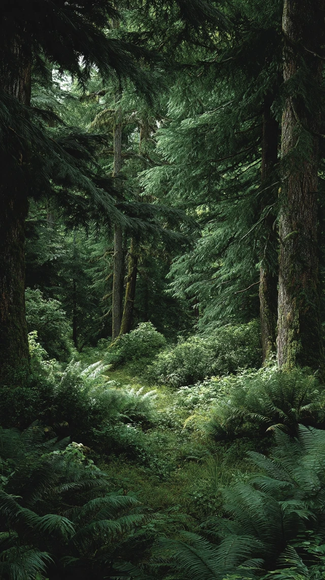 Dark Coniferous Forest Scene