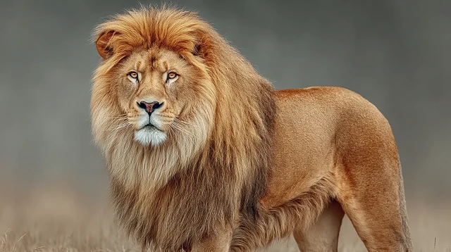 Majestic Lion Portrait King of the Jungle