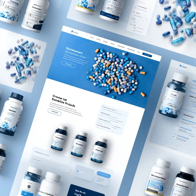 Supplement Landing Page Neumorphism Design