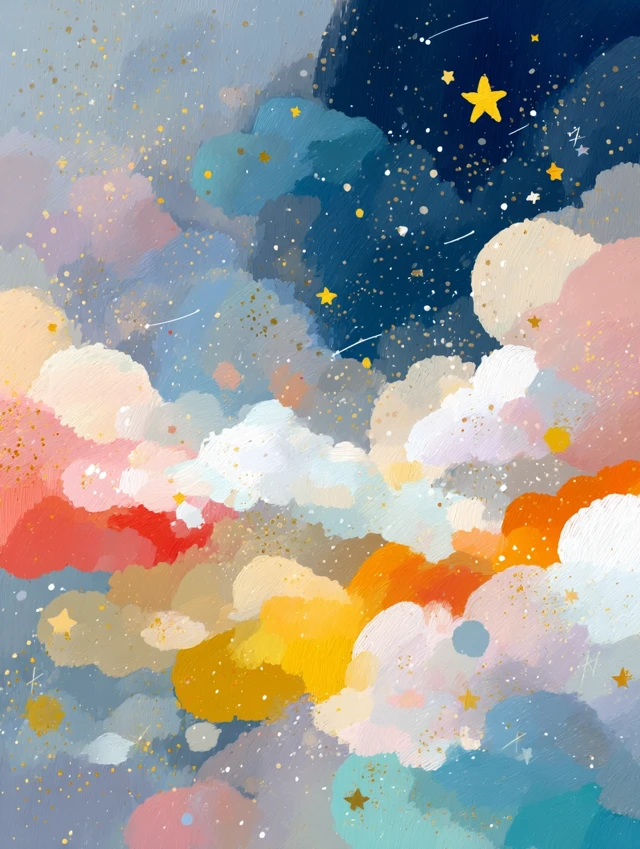 Pastel Galaxy Wall Art Starry Sky Nursery Decor Digital Download