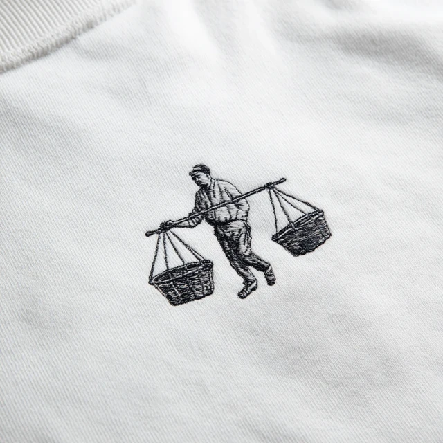 White Embroidered TShirt Classic Design