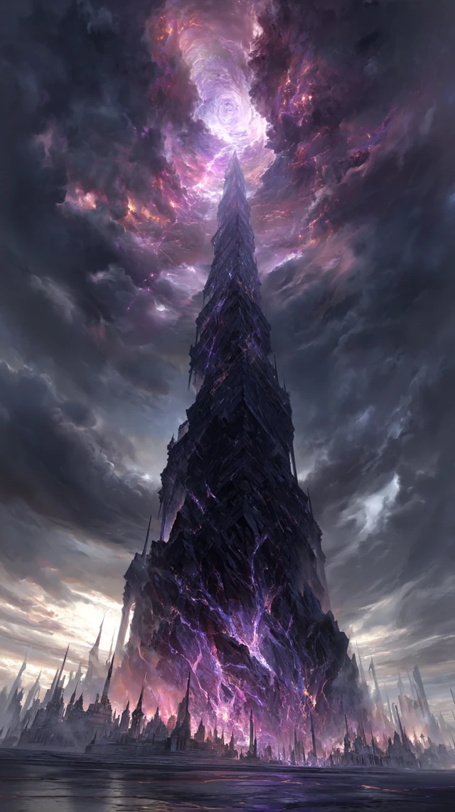 Obsidian Runic Tower Alien City Arcane Power