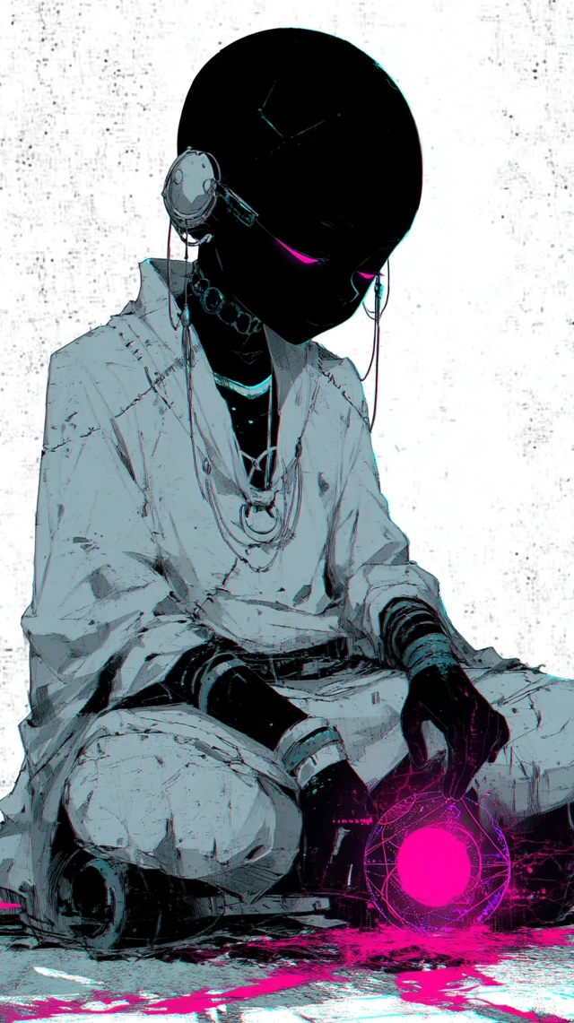 Futuristic Anime Boy with Alchemy and Space