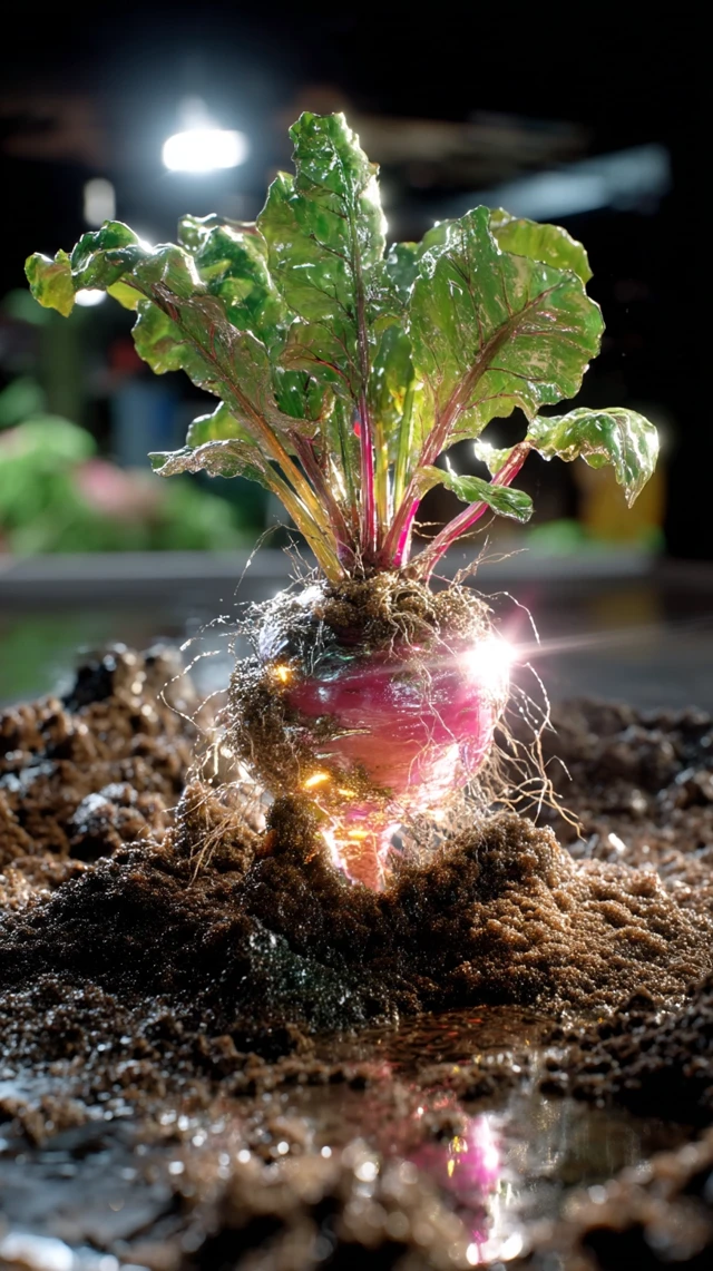 Glowing Beetroot Illustration Botanical Art